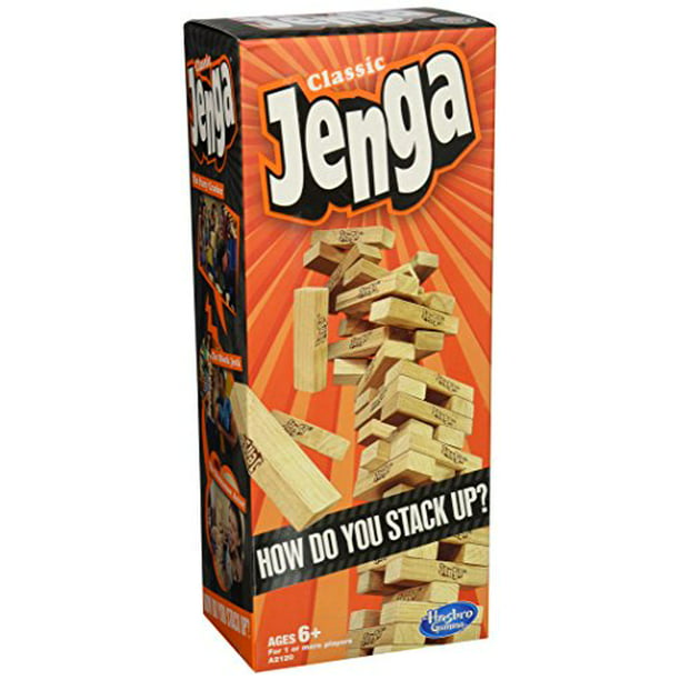 Jenga Classic Game 54 pieces Wooden Blocks Tower Official Adult family fun new